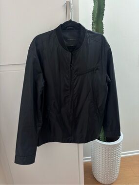 John Varvatos Black Bomber Jacket men’s
